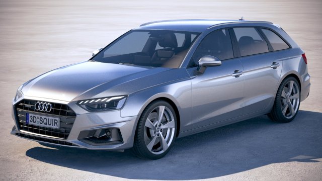 Audi A4 Avant 2020 3D Model .c4d .max .obj .3ds .fbx .stl .blend