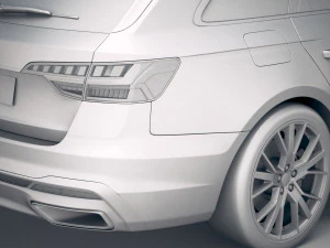 A4 Avant S-line 2020 3D Model