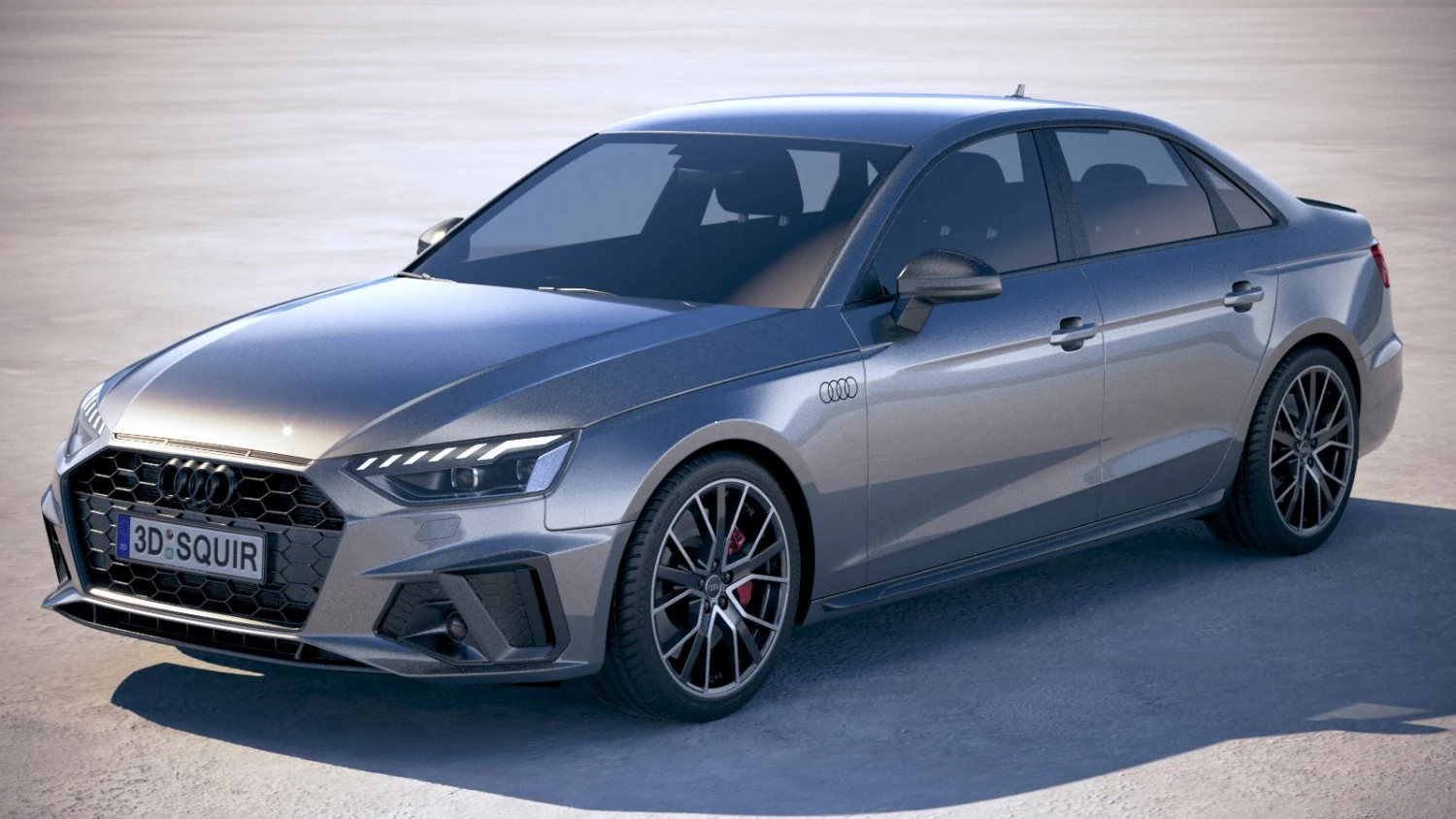 Audi A4 S-line 2020 3D Model .c4d .max .obj .3ds .fbx .stl .blend