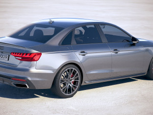 Audi A4 S-line 2020 3D Модель