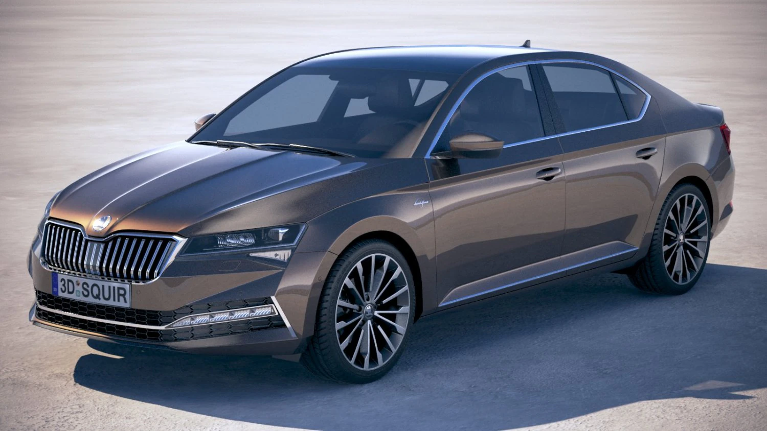 Skoda Superb 2020 3D Model .c4d .max .obj .3ds .fbx .stl .blend