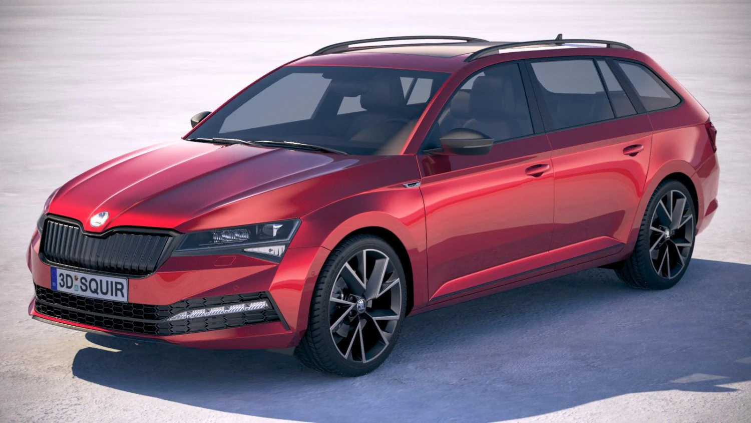 Skoda Superb Combi 2020 3D Model .c4d .max .obj .3ds .fbx .stl .blend