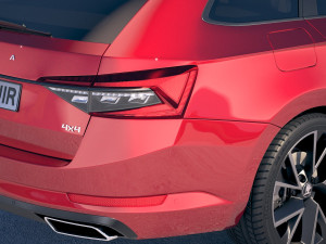 Skoda Superb Combi 2020 3D 模型