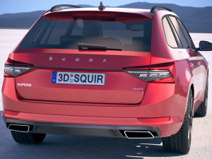 Skoda Superb Combi 2020 3D 模型