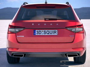 Skoda Superb Combi 2020 3D Model