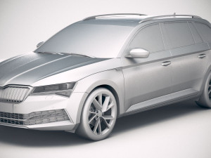 Skoda Superb Combi 2020 3D 模型