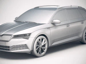 Skoda Superb Combi 2020 3D Model