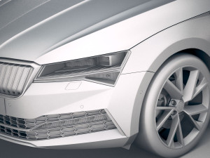 Skoda Superb Combi 2020 3D 模型
