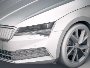 Skoda Superb Combi 2020 3D Model