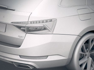 Skoda Superb Combi 2020 3D 模型
