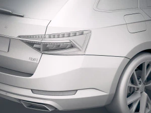 Skoda Superb Combi 2020 3D Model
