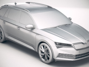 Skoda Superb Combi 2020 3D 模型