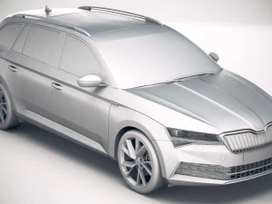 Skoda Superb Combi 2020 3D Model