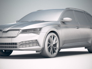 Skoda Superb Combi 2020 3D 模型