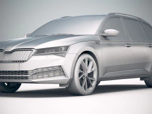 Skoda Superb Combi 2020 3D Model
