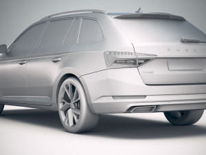 Skoda Superb Combi 2020 3D 模型