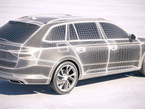 Skoda Superb Combi 2020 3D 模型