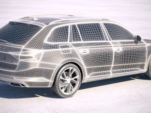 Skoda Superb Combi 2020 3D Model