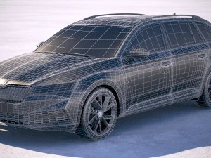 Skoda Superb Combi 2020 3D Model