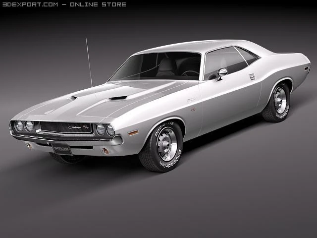 Dodge Challenger 1970 Modelo 3D .c4d .max .obj .3ds .fbx .stl .blend 