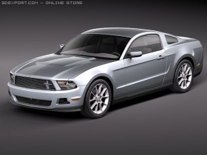 Mustang V6 2011 3D 모델
