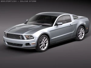 Mustang V6 2011 3D Model