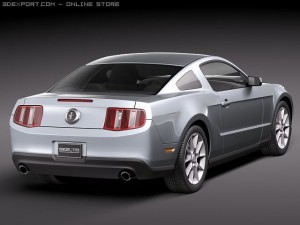 Mustang V6 2011 3D 모델
