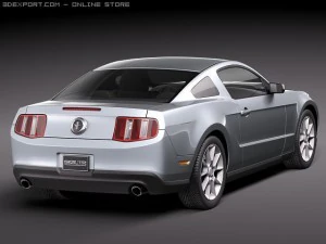 Mustang V6 2011 3D Model