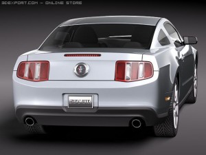 Mustang V6 2011 3D 모델