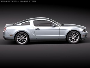 Mustang V6 2011 3D 모델
