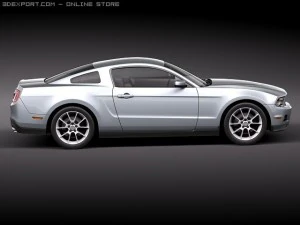 Mustang V6 2011 3D Model