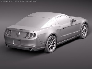 Mustang V6 2011 3D 모델