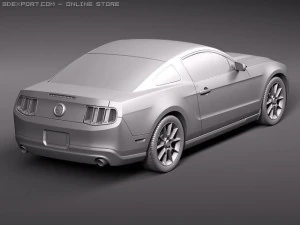 Mustang V6 2011 3D Model