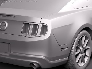 Mustang V6 2011 3D 모델