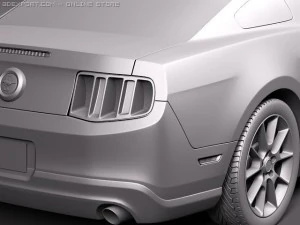 Mustang V6 2011 3D Model