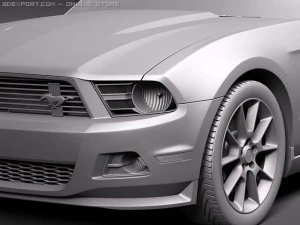 Mustang V6 2011 3D Model