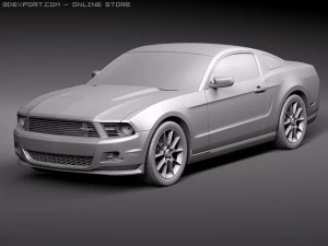 Mustang V6 2011 3D Model