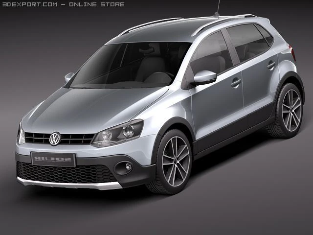 Volkswagen CrossPolo 2011 3D Model .c4d .max .obj .3ds .fbx .stl .blend 