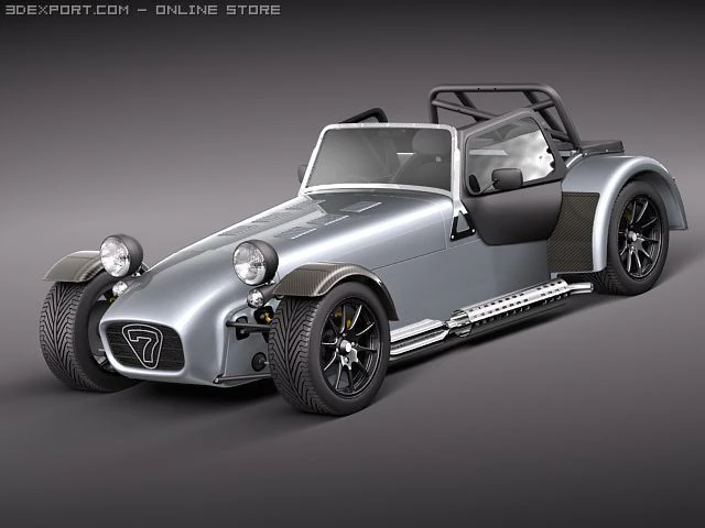 Caterham R500 Lotus 7 3D Model .c4d .max .obj .3ds .fbx .stl .blend