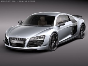 audi r8 gt 2011 3D Model