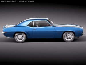 Chevrolet Camaro SS 1969 3D Model
