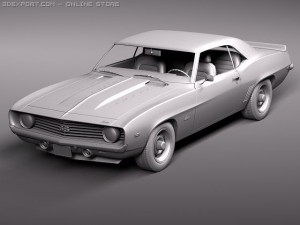 Chevrolet Camaro SS 1969 3D Model