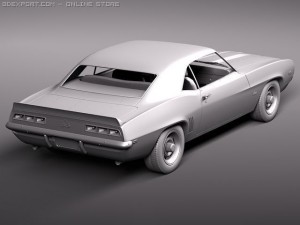Chevrolet Camaro SS 1969 3D Model