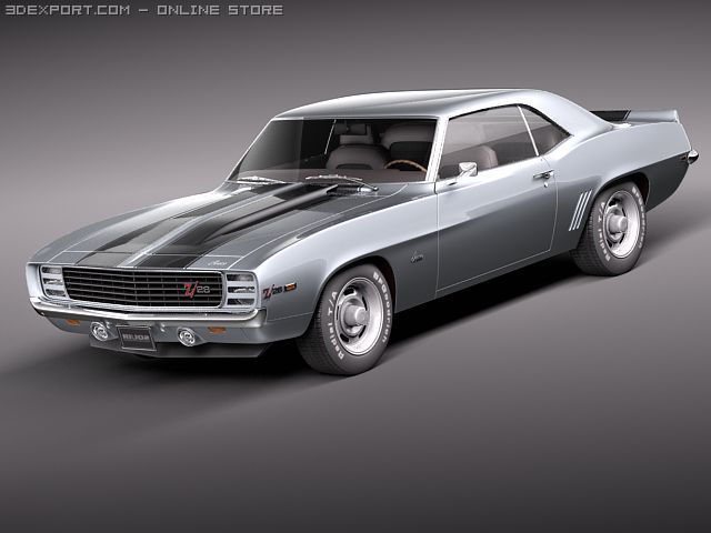 Chevrolet Camaro Z28 1969 Modèle 3D .c4d .max .obj .3ds .fbx .stl .blend 