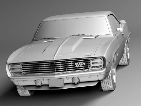 Chevrolet Camaro Z28 1969 3D Model