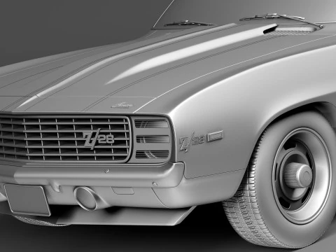 Chevrolet Camaro Z28 1969 3D Model