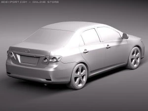 Toyota Corolla 2010 sedan 3D Model