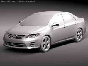 Toyota Corolla 2010 sedan 3D Model