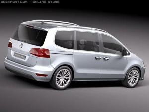 Volkswagen Sharan 2010 3D Model