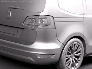 Volkswagen Sharan 2010 3D Model